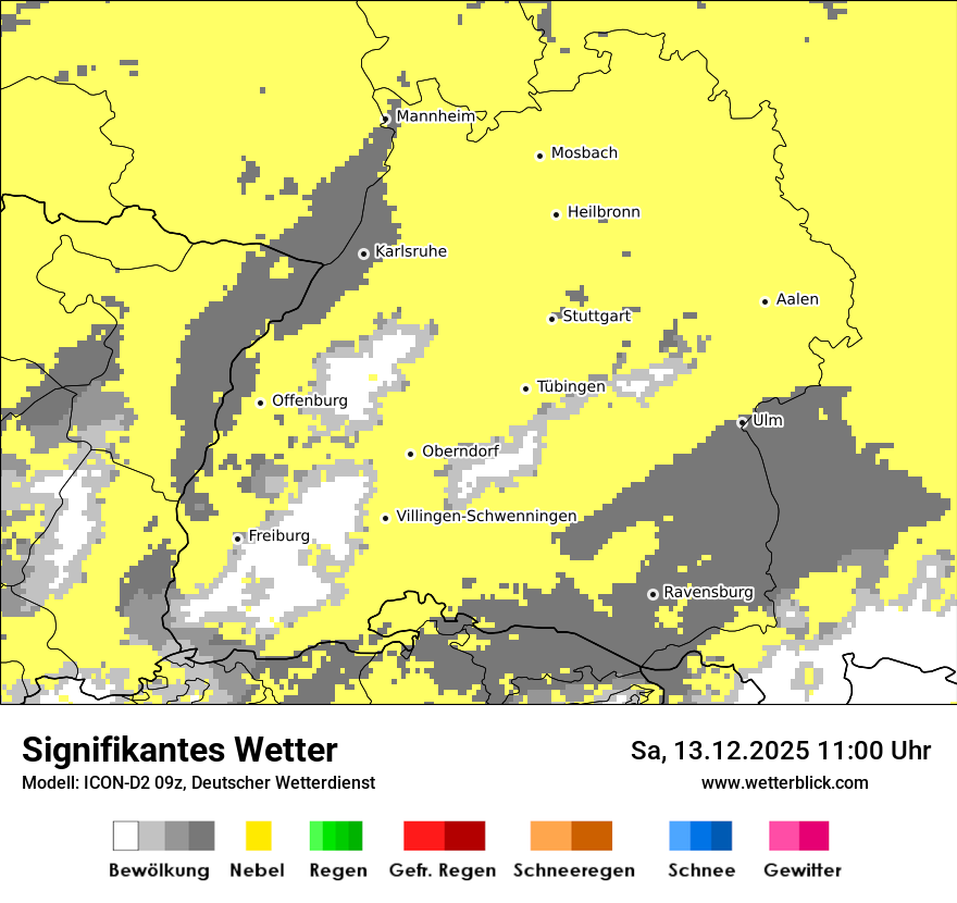 Modellkarten Signifikantes Wetter