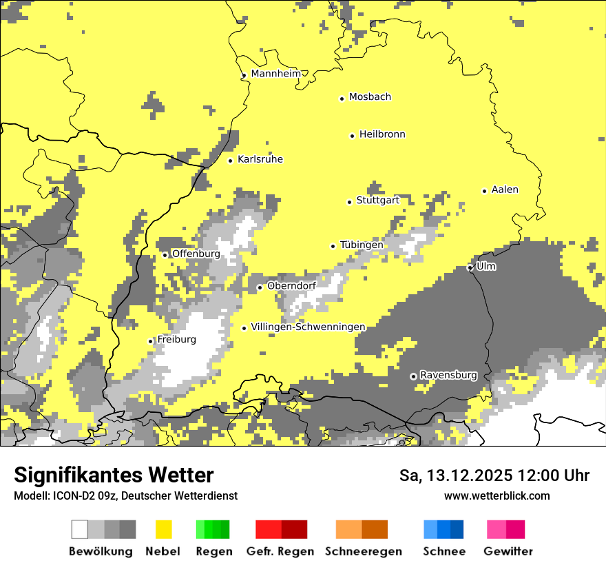 Modellkarten Signifikantes Wetter