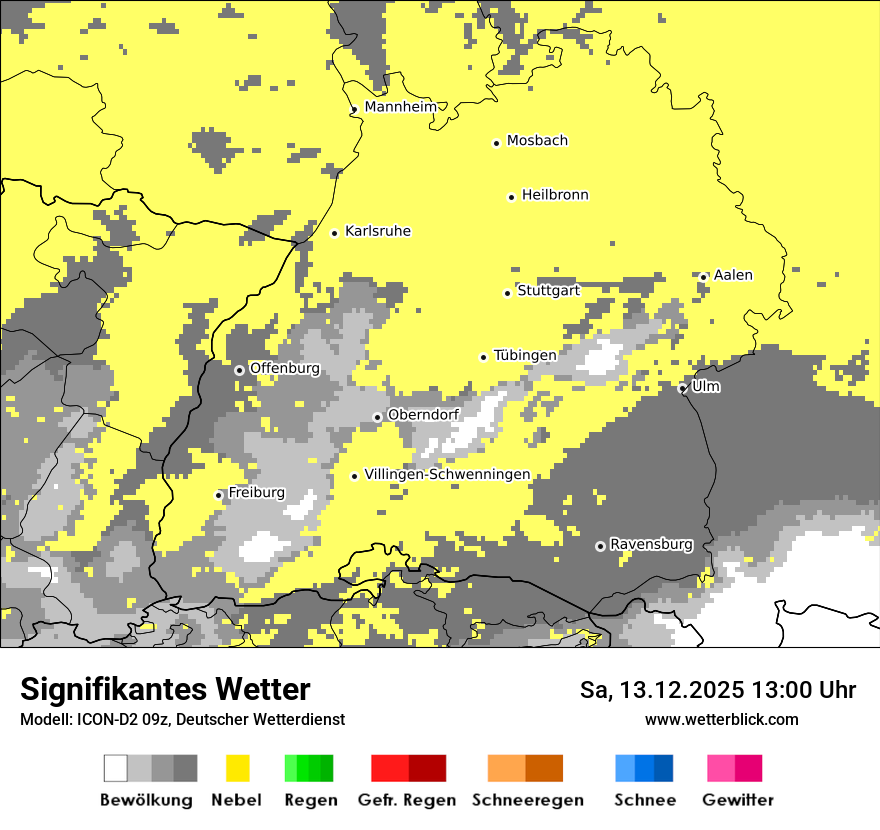 Modellkarten Signifikantes Wetter