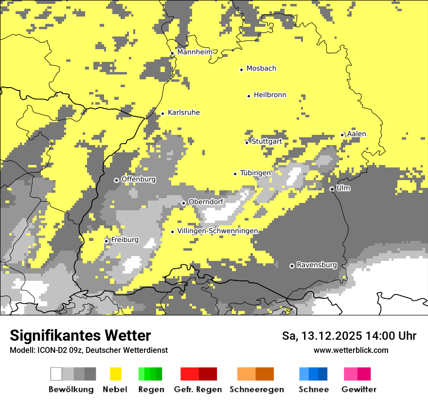 Modellkarten Signifikantes Wetter