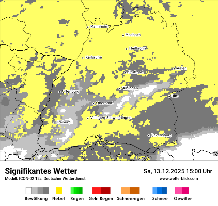 Modellkarten Signifikantes Wetter