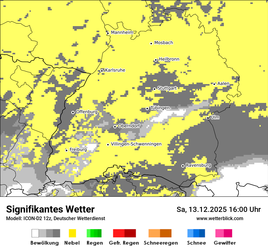 Modellkarten Signifikantes Wetter