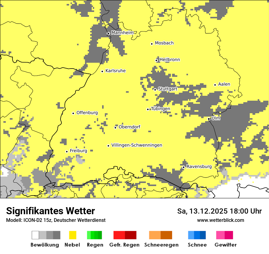 Modellkarten Signifikantes Wetter