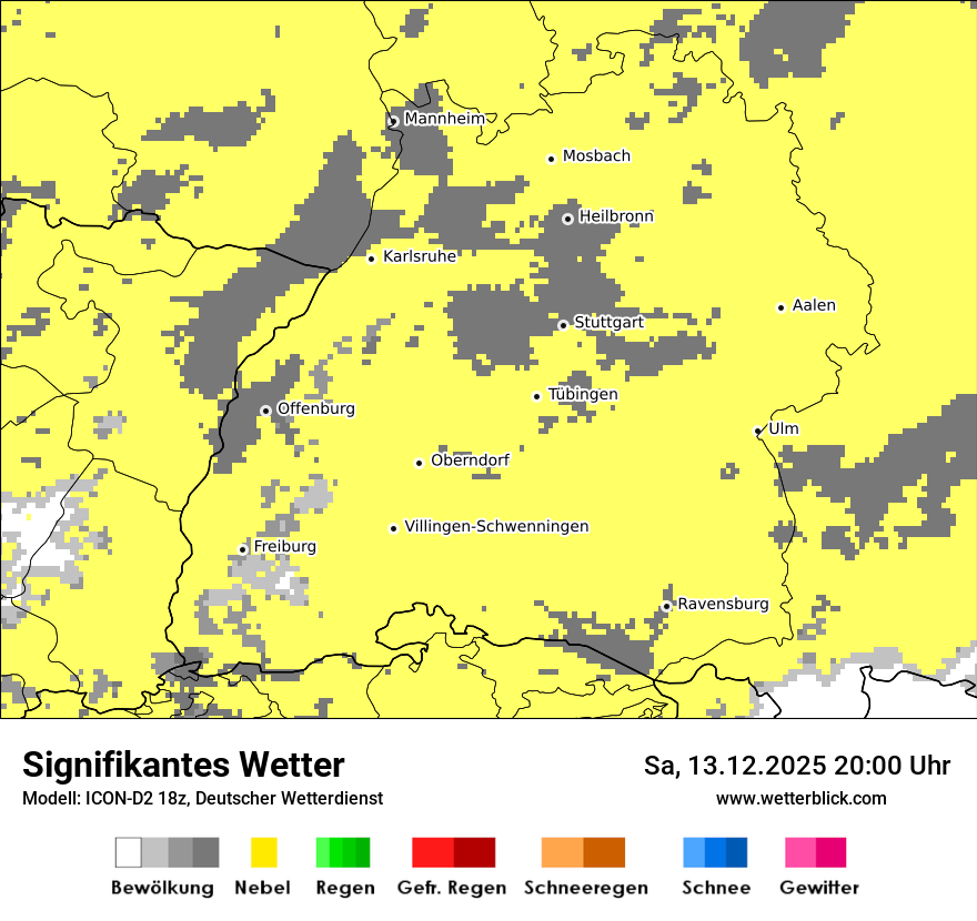 Modellkarten Signifikantes Wetter