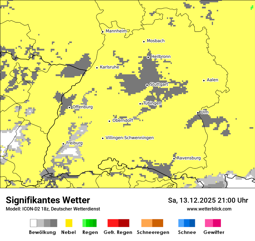Modellkarten Signifikantes Wetter