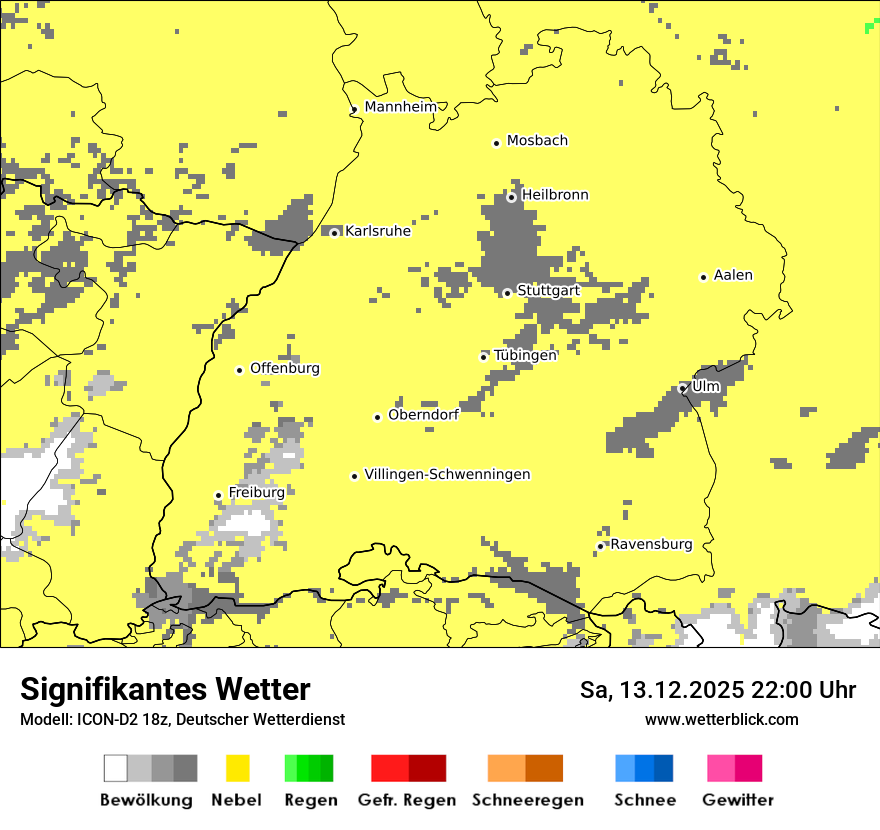 Modellkarten Signifikantes Wetter