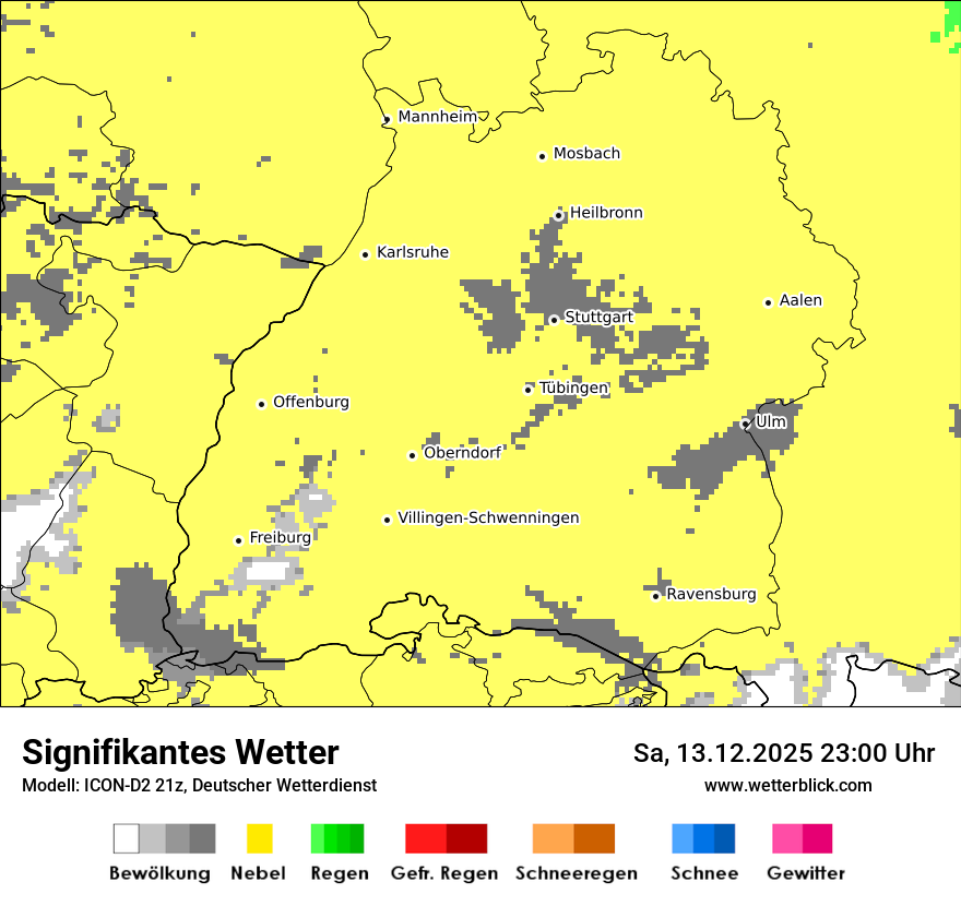 Modellkarten Signifikantes Wetter