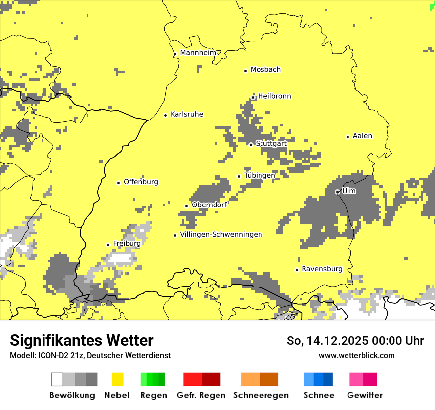 Modellkarten Signifikantes Wetter