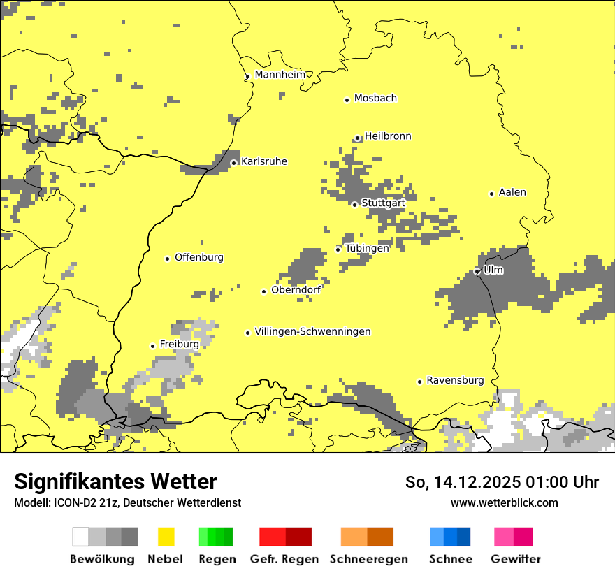 Modellkarten Signifikantes Wetter