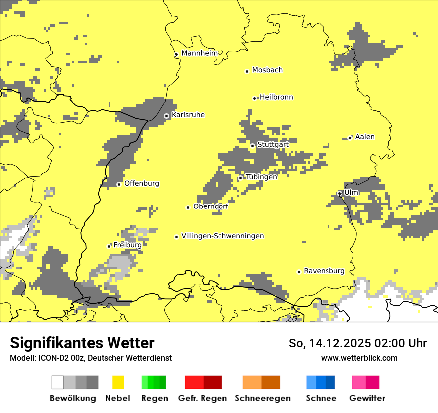 Modellkarten Signifikantes Wetter