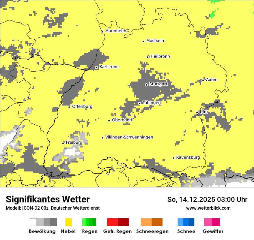 Modellkarten Signifikantes Wetter