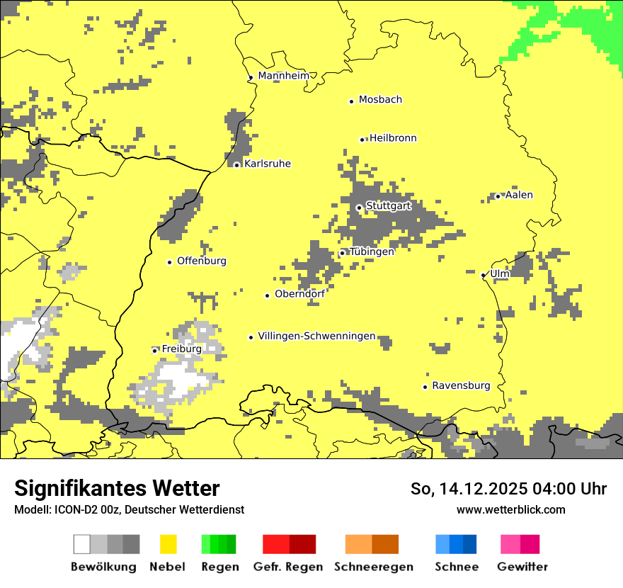 Modellkarten Signifikantes Wetter