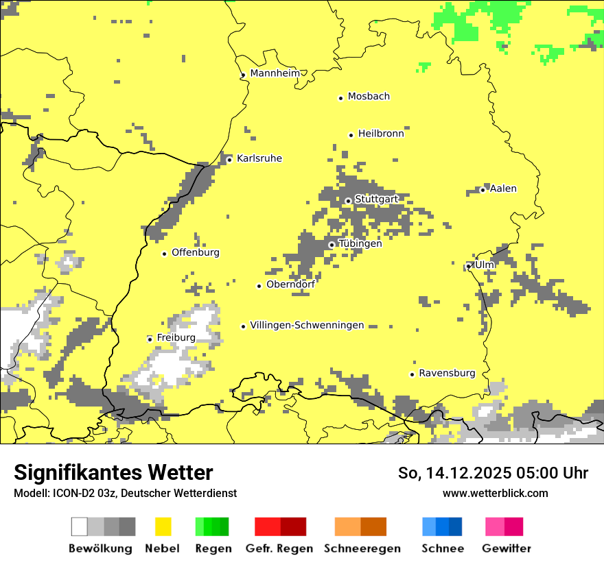 Modellkarten Signifikantes Wetter