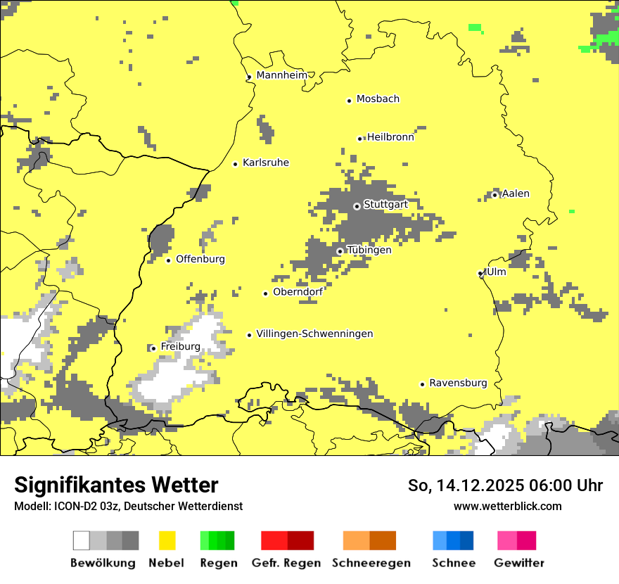 Modellkarten Signifikantes Wetter