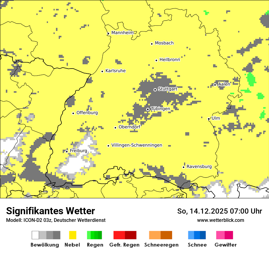 Modellkarten Signifikantes Wetter