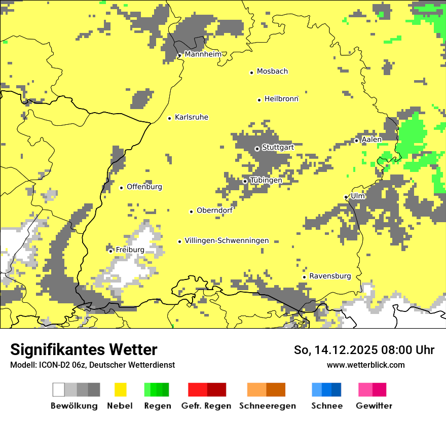 Modellkarten Signifikantes Wetter
