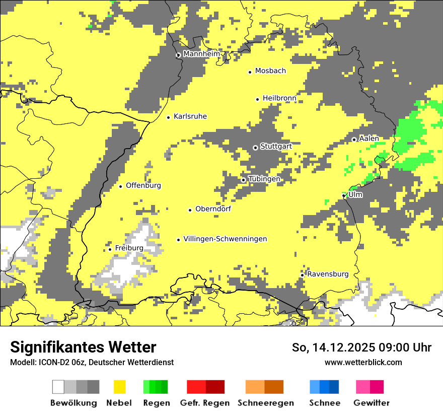Modellkarten Signifikantes Wetter