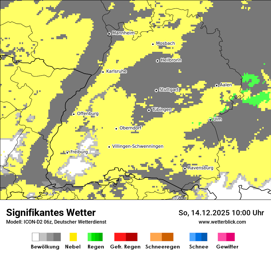 Modellkarten Signifikantes Wetter