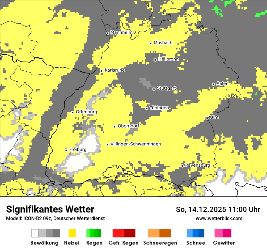Modellkarten Signifikantes Wetter