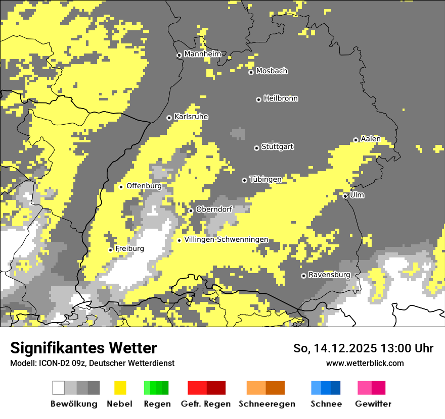 Modellkarten Signifikantes Wetter