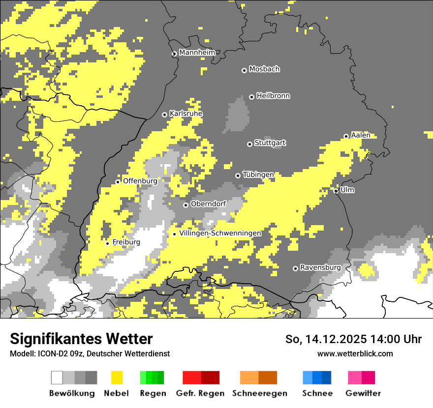 Modellkarten Signifikantes Wetter