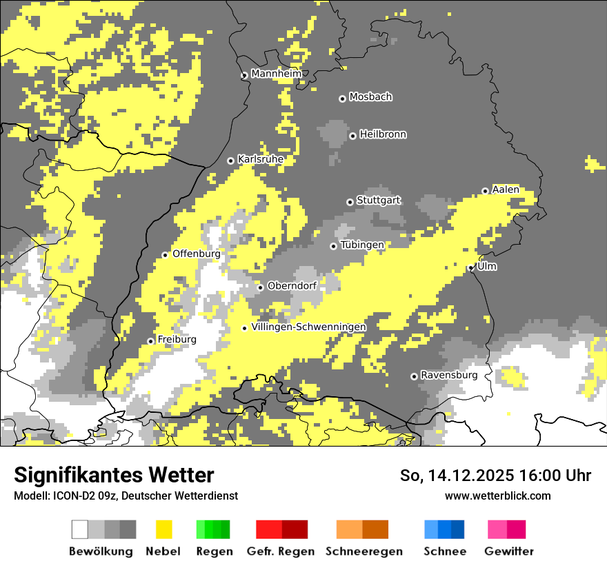 Modellkarten Signifikantes Wetter