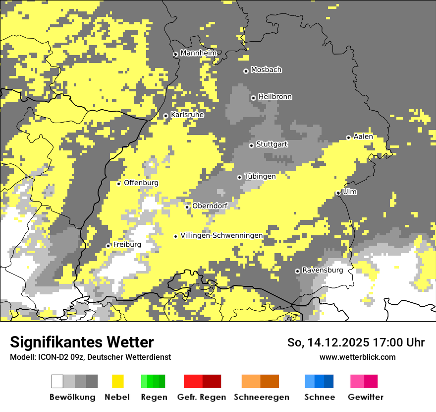 Modellkarten Signifikantes Wetter