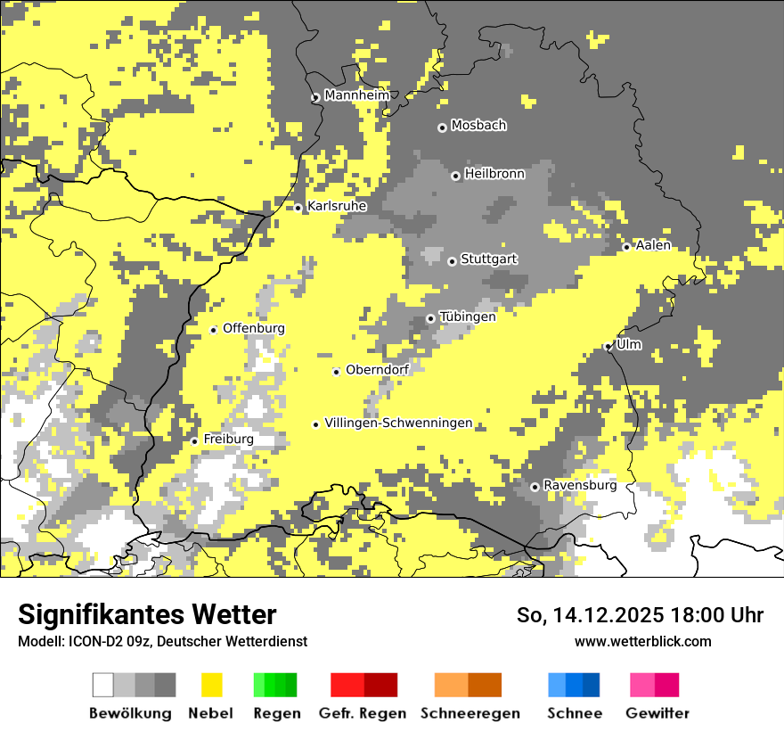 Modellkarten Signifikantes Wetter