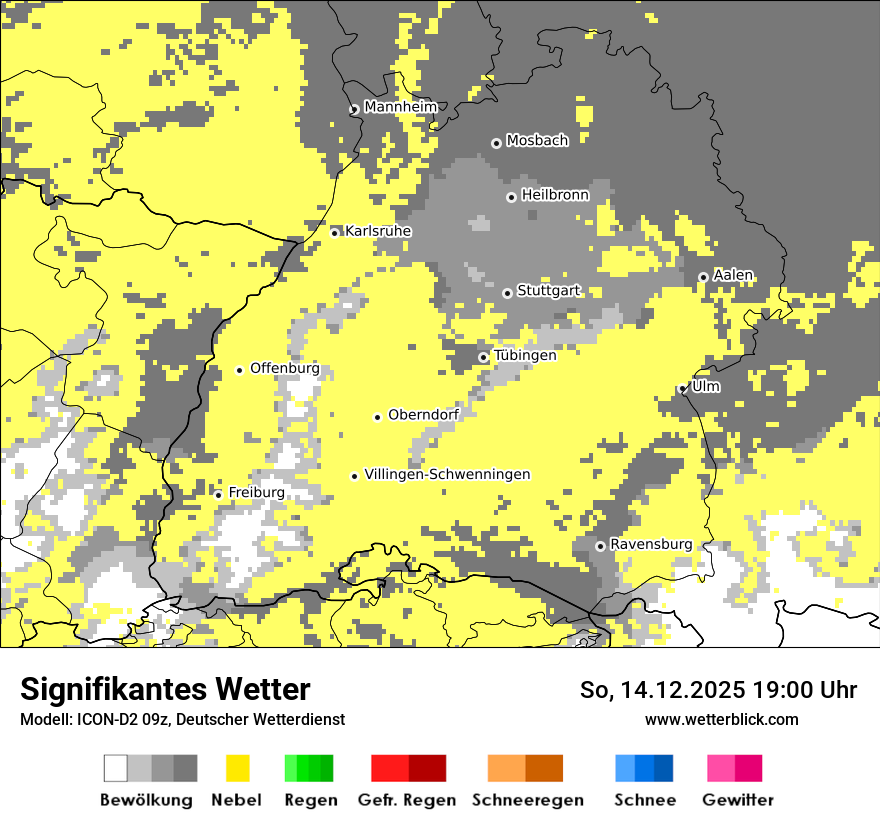 Modellkarten Signifikantes Wetter