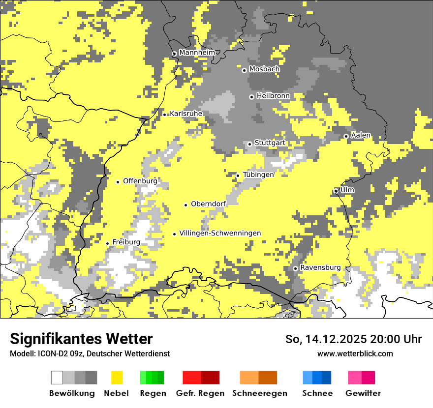 Modellkarten Signifikantes Wetter
