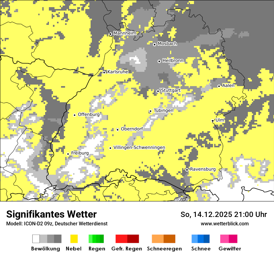 Modellkarten Signifikantes Wetter