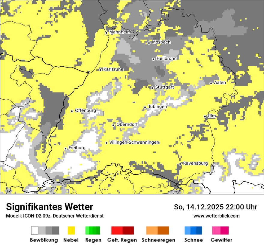 Modellkarten Signifikantes Wetter