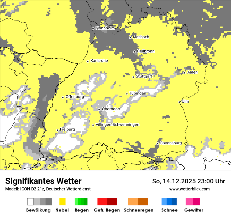 Modellkarten Signifikantes Wetter