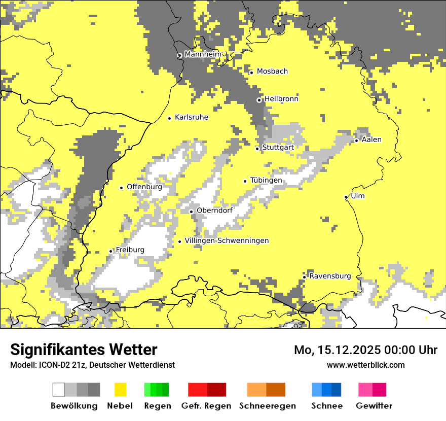 Modellkarten Signifikantes Wetter
