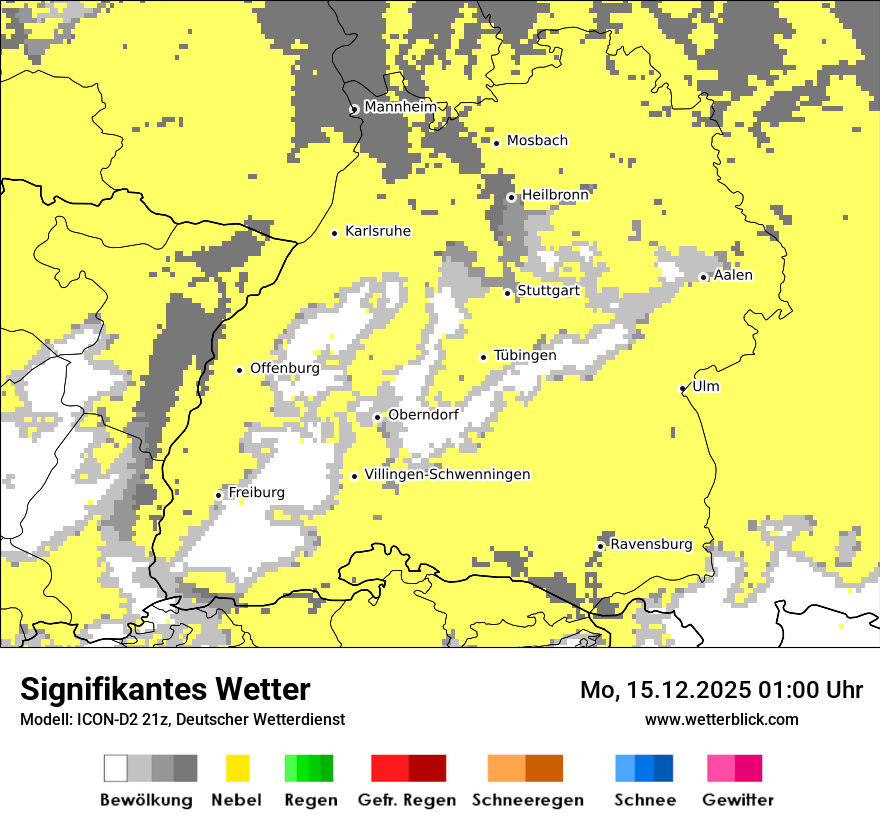 Modellkarten Signifikantes Wetter