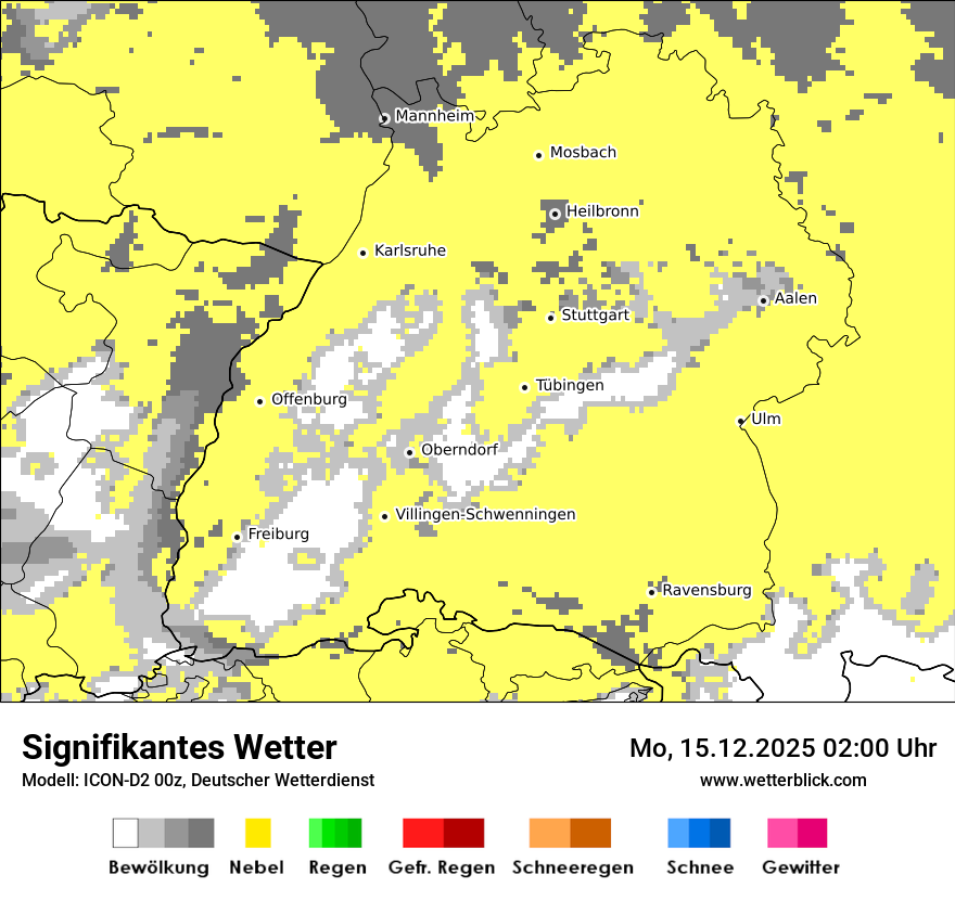 Modellkarten Signifikantes Wetter