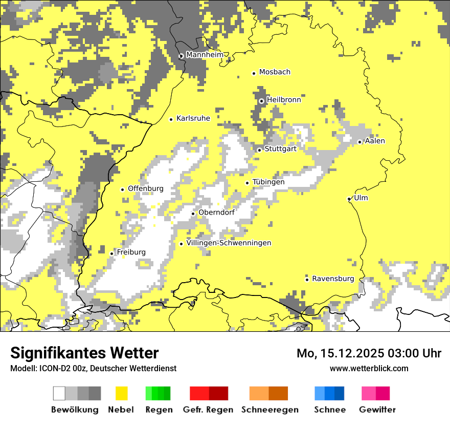 Modellkarten Signifikantes Wetter