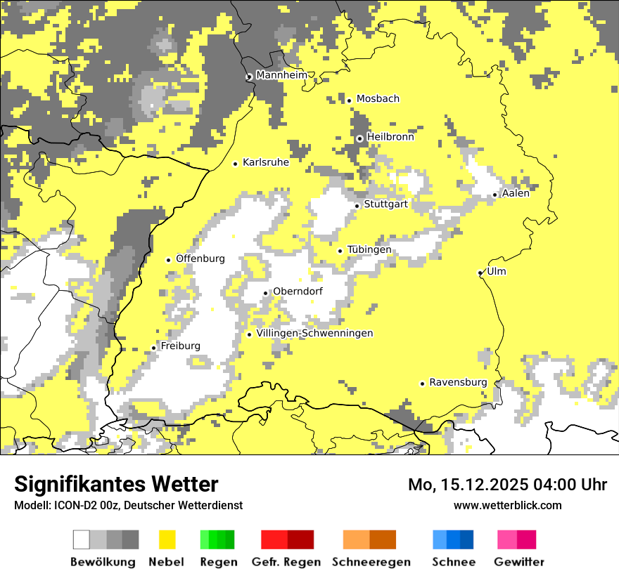 Modellkarten Signifikantes Wetter