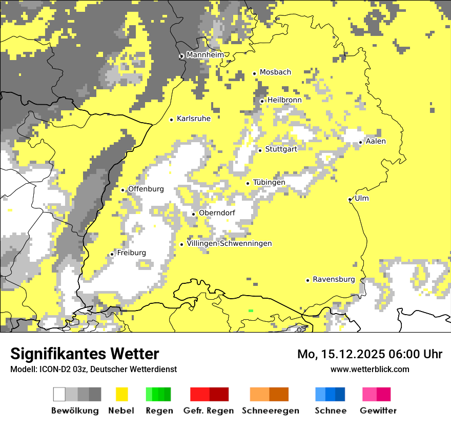 Modellkarten Signifikantes Wetter
