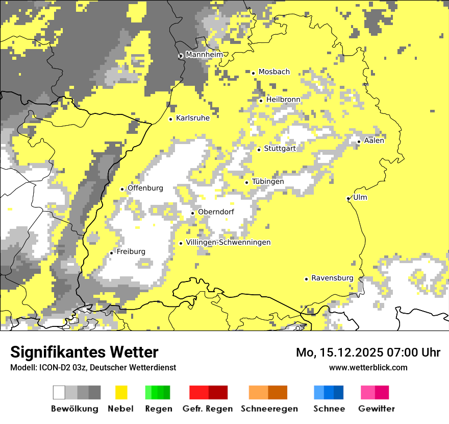 Modellkarten Signifikantes Wetter