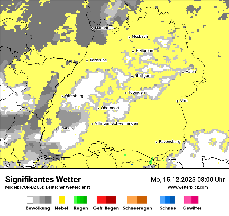 Modellkarten Signifikantes Wetter