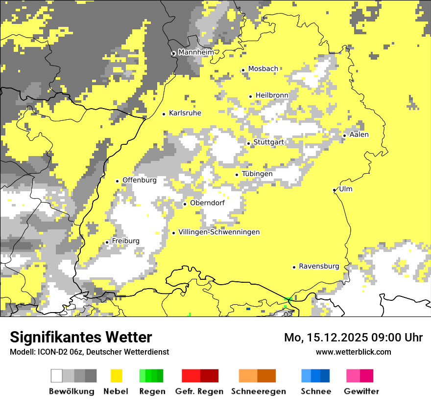 Modellkarten Signifikantes Wetter