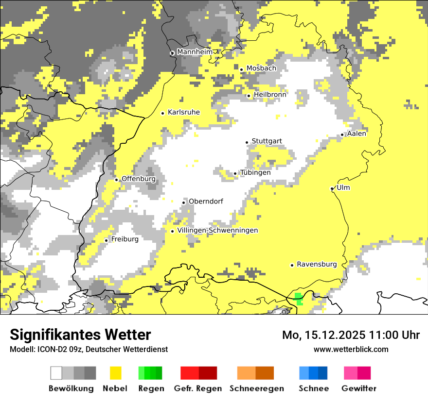 Modellkarten Signifikantes Wetter
