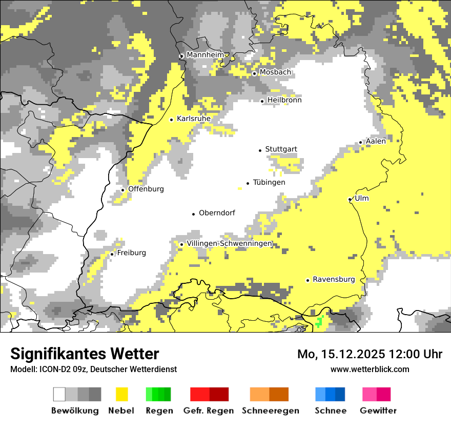 Modellkarten Signifikantes Wetter