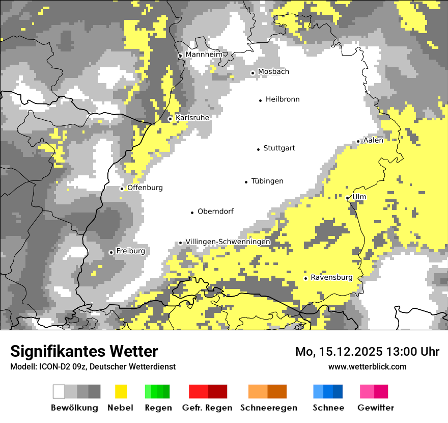 Modellkarten Signifikantes Wetter