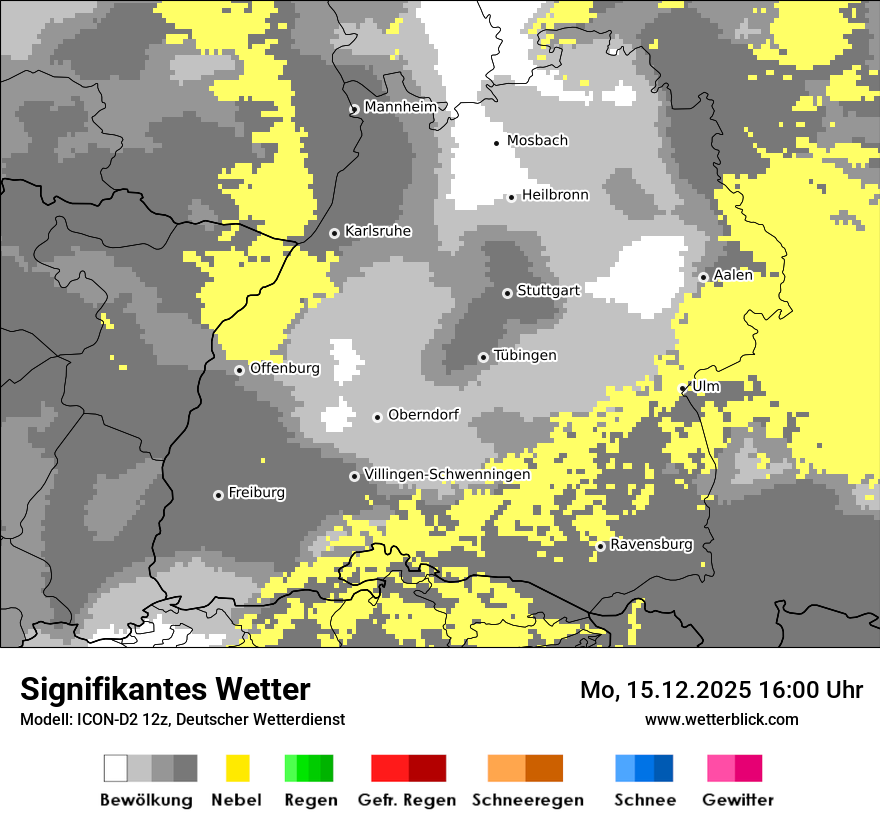 Modellkarten Signifikantes Wetter