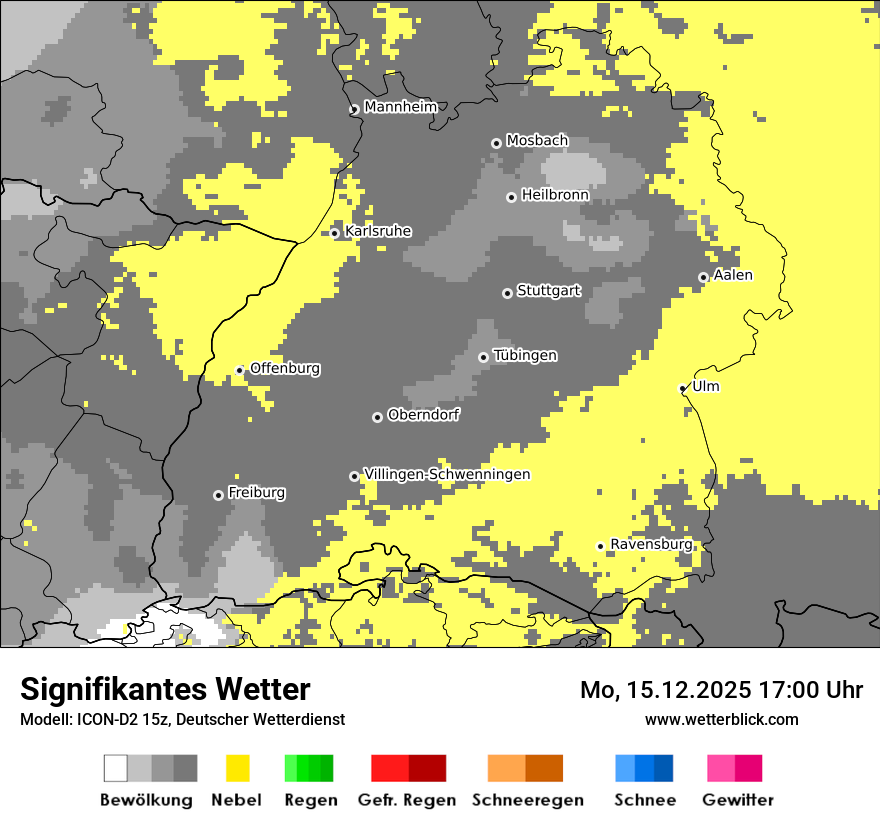 Modellkarten Signifikantes Wetter