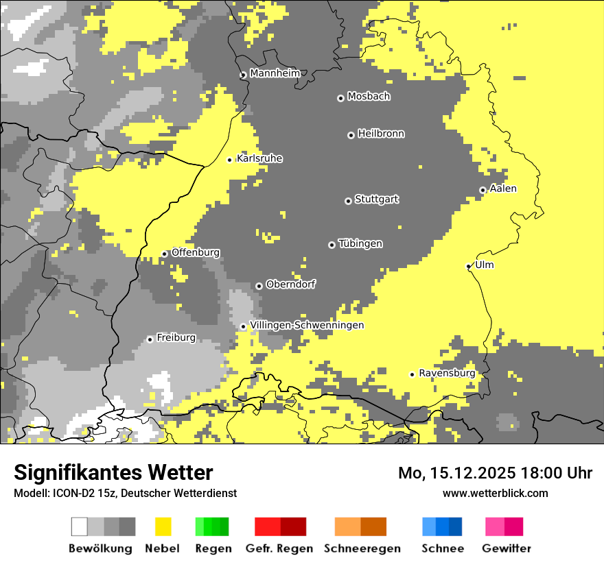 Modellkarten Signifikantes Wetter