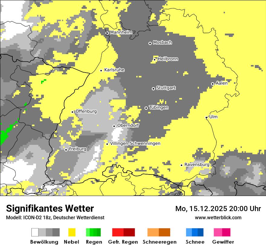 Modellkarten Signifikantes Wetter