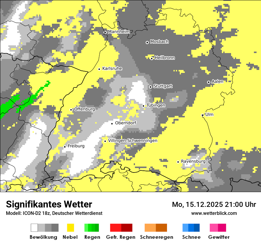 Modellkarten Signifikantes Wetter